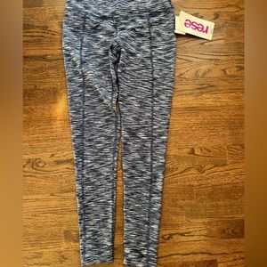 Rese Blue White Leggings Medium NEW